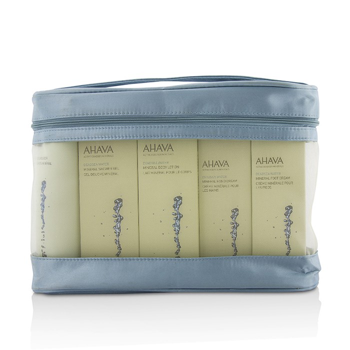 アハバ Ahava Deadsea Water Mineral Body Kit: Shower Gel + Body Exfoliator + Body Lotion + Hand Cream + Foot Cream + Blue Bag 5pcs+1bagProduct Thumbnail