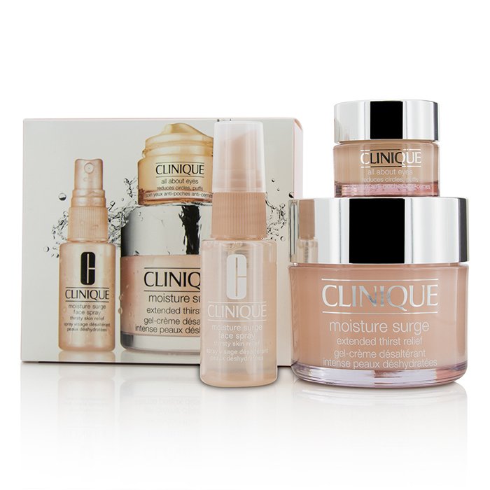 Clinique Moisture Surge Set: Moisture Surge 125ml + All About Eyes 15ml + Moisture Surge Face Spray Thirsty Skin Relief 30ml 3pcsProduct Thumbnail