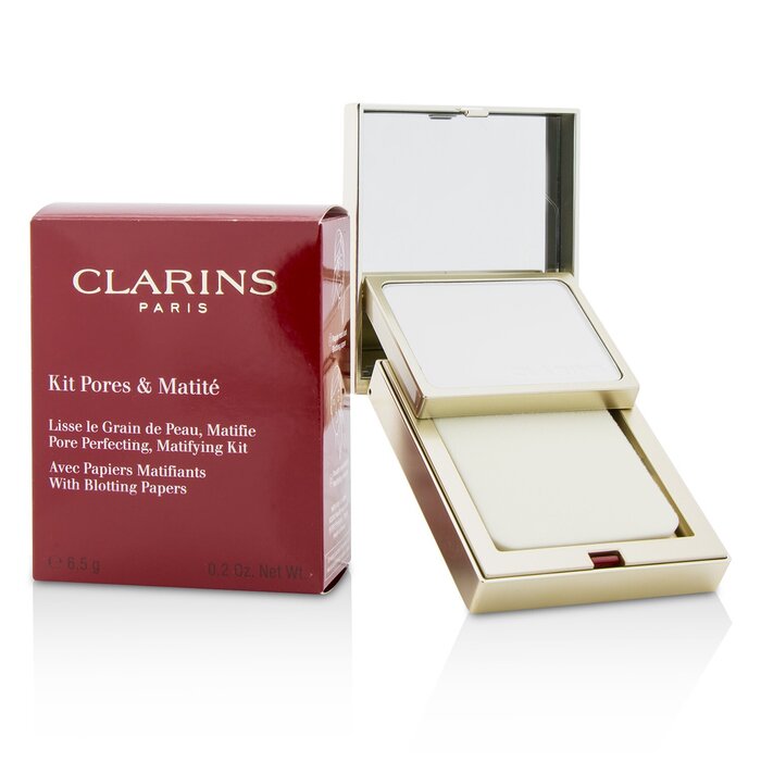 Clarins 克蘭詩 (嬌韻詩) 無瑕蜜粉盒(含吸油面紙) Pore Perfecting Matifying Kit with Blotting Papers 6.5g/0.2ozProduct Thumbnail