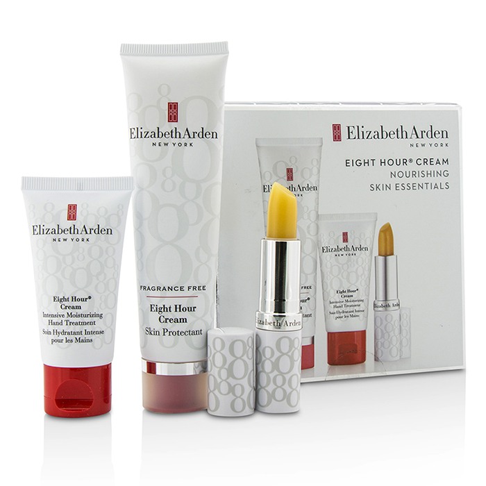 Elizabeth Arden Eight Hour Cream Nourishing Skin Essentials Set: Skin Protectant Fragrance Free+Hand Treatment+Lip Protectant Stick SPF 15 3pcsProduct Thumbnail