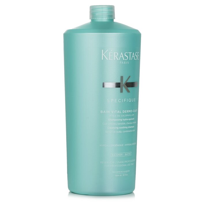 Kerastase Specifique Bain Vital Dermo-Calm Cleansing Soothing Shampoo (Sensitive Scalp, Combination Hair) שמפו משכך עבור קרקפת רגישה ושיער מעורב 1000ml/34ozProduct Thumbnail