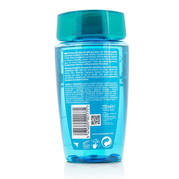 케라스타즈 Kerastase Specifique Bain Vital Dermo-Calm Hypoallergenic Cleansing Soothing Shampoo (Sensitive Scalps, Normal to Combination Hair) 250ml/8.5ozProduct Thumbnail