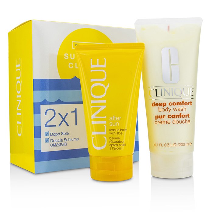 Clinique Set Summer in Clinique: Deep Comfort Body Wash 200ml/6.7oz + After Sun Rescue Balm 150ml/5oz 2pcsProduct Thumbnail