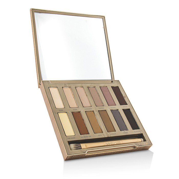 Urban Decay Naked Ultimate Basics Eyeshadow Palette: 12x Øyenskygger, 1x Doubled Ended Blending and Smudger Brush Picture ColorProduct Thumbnail