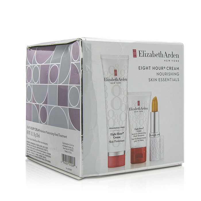 エリザベスアーデン Elizabeth Arden Eight Hour Cream Nourishing Skin Essentials Set: Skin Protectant Fragrance Free+Hand Treatment+Lip (Box Slightly Dameaged) 3pcsProduct Thumbnail