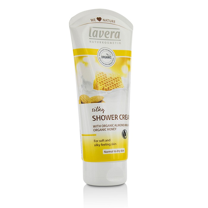 Lavera Organic Almond Milk & Honey Silky Shower Cream - Normal til tørr hud 200ml/6.6ozProduct Thumbnail