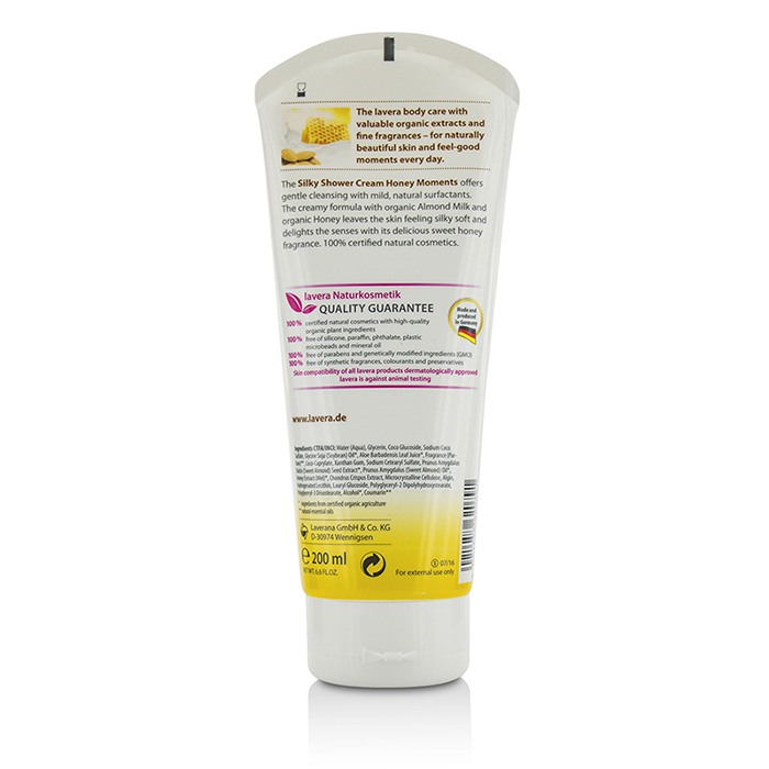 Lavera Organic Almond Milk & Honey Silky Shower Cream - Voide - Nomaali, Kuiva Iho 200ml/6.6ozProduct Thumbnail