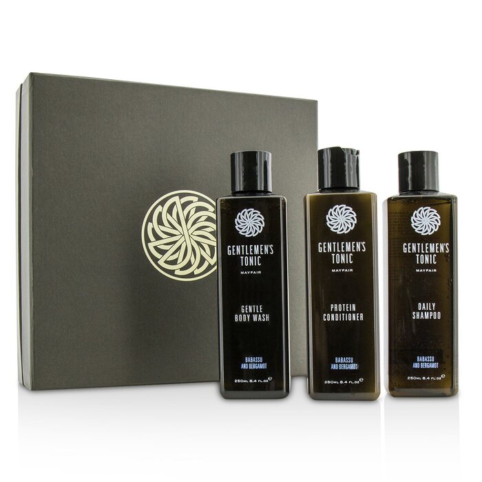 Gentlemen's Tonic Shower Gift Set: Gentle Body Wash 250ml + Daily Shampoo 250ml + Protein Conditioner 250ml 3pcsProduct Thumbnail
