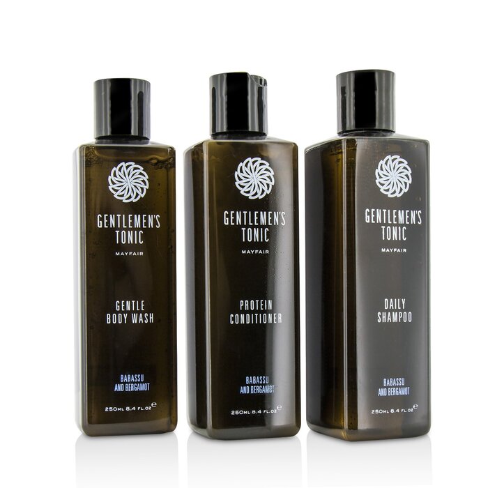 Gentlemen's Tonic sprchový dárkový Set: tělový čistící přípravek 250ml + denní šampón 250ml + Proteinový kondicionér 250ml 3pcsProduct Thumbnail