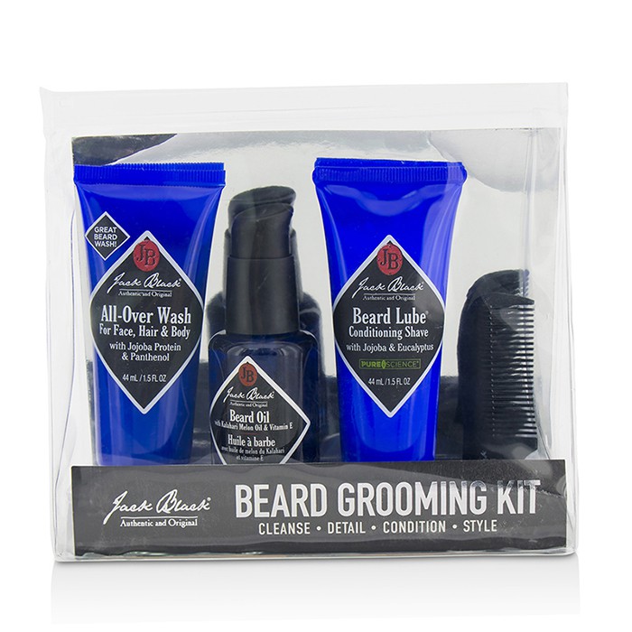 Jack Black Beard Grooming Kit: All-Over Wash 44ml, Beard Oil 30ml, Beard Lube Conditioning Shave 44ml, Beard Comb 4pcsProduct Thumbnail