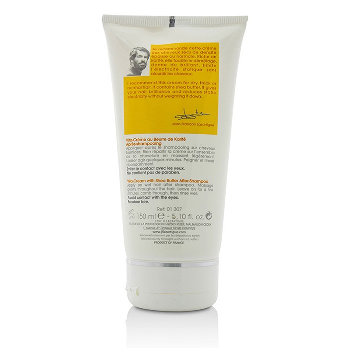제이 에프 라자티크 J. F. Lazartigue Vita Cream After Shampoo with Shea Butter - For Dry, Thick & Normal Hair (Unboxed) 150ml/5.1ozProduct Thumbnail