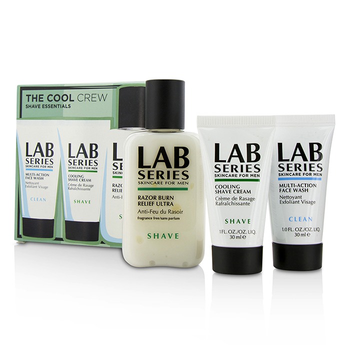 Lab Series The Cool Crew Shave Essentials Kit: Multi-Action Face Wash 30ml + Cooling Shave Cream 30ml + Razor Burn Relief Ultra 100ml 3pcsProduct Thumbnail