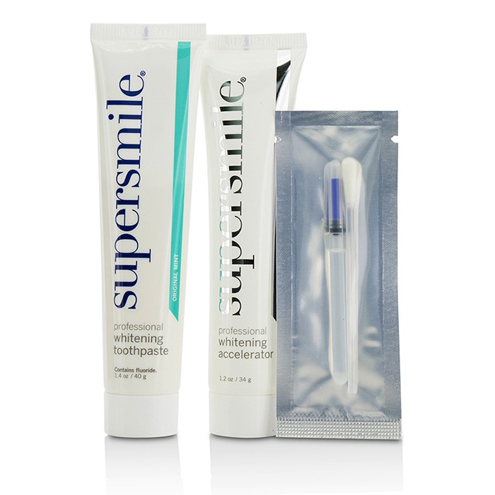 Supersmile 超級微笑 Ultimate Whitening System: Toothpaste 50g/1.75oz + Accelerator 34g/1.2oz + Activating Rods 8rods (Exp. Date: 01/2018) 2pcs+8rodsProduct Thumbnail