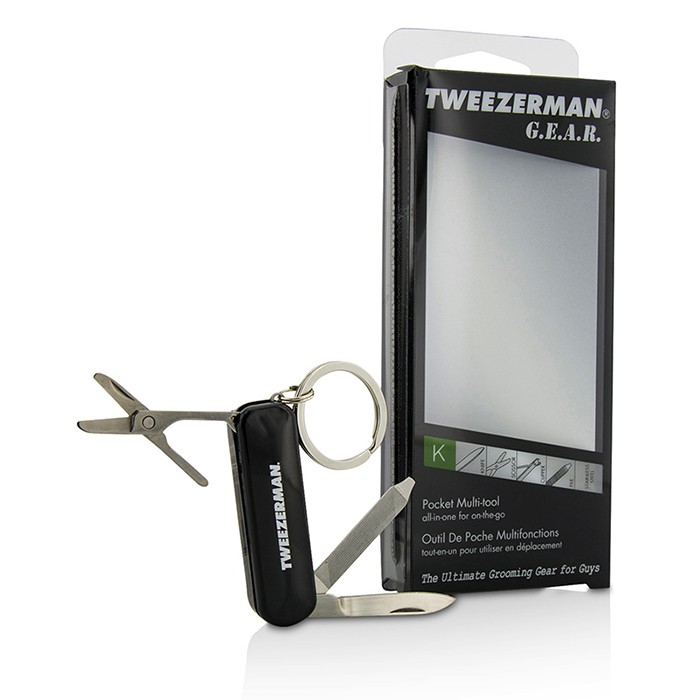 Tweezerman G.E.A.R. Pocket Multi-Tool (Folding Nail Clipper, Nail File, Nose Hair Scissors, Pockey Knife) 1pcProduct Thumbnail