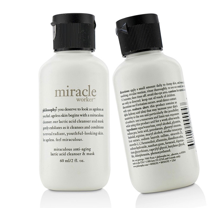 Philosophy Miracle Worker Miraculous Anti-Aging Lactic Acid Cleanser & Mask Duo Pack (Travel Size) 2x60ml/2ozProduct Thumbnail