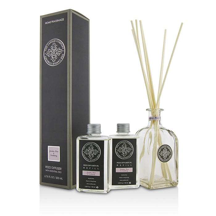 The Candle Company Reed Diffuser with Essential Oils - Jasmine, Rose & Cranberry 200ml/6.76ozProduct Thumbnail