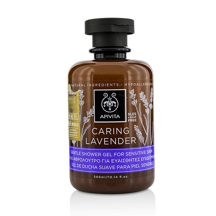 Apivita Caring Lavender Gentle Shower Gel For Sensitive Skin ג'ל רחצה לעור רגיש 300ml/10.14ozProduct Thumbnail