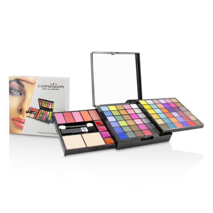 Cameleon MakeUp Kit Deluxe G2363 (66x øyenskygge, 5x blush, 2x pudder, 4x lipgloss, 3x applikator) Picture ColorProduct Thumbnail