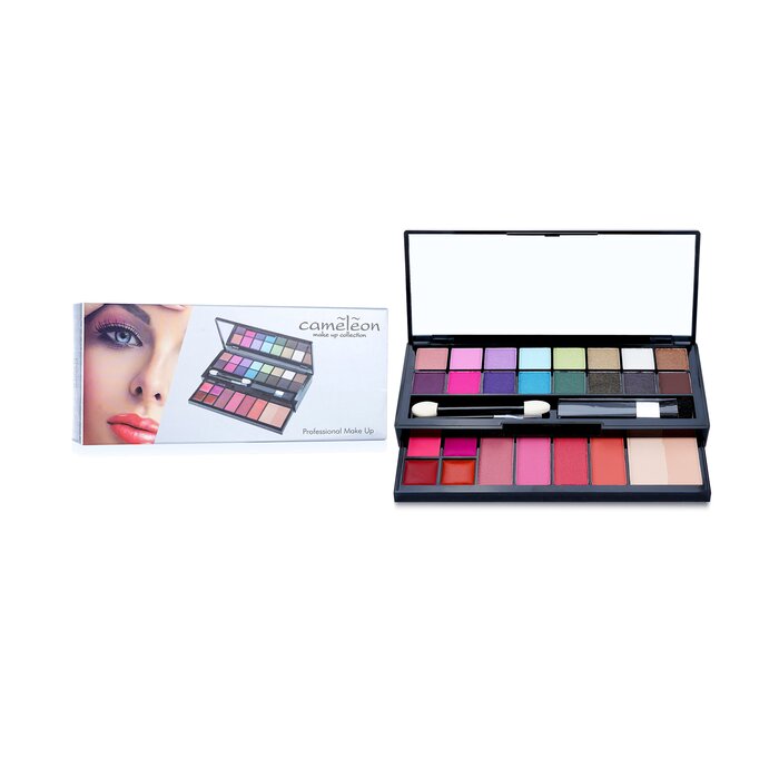 Cameleon MakeUp Kit Deluxe G2219 (16x øyenskygge, 4x blush, 1x pudder, 4x lipgloss, 2x applikator) Picture ColorProduct Thumbnail