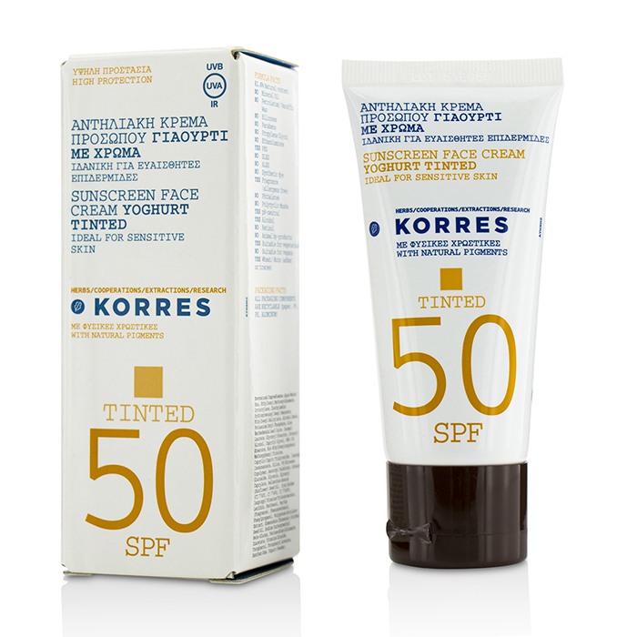 Korres Yoghurt Tinted Sunscreen Face Cream SPF50 - Ideal For Sensitive Skin 50ml/1.69ozProduct Thumbnail