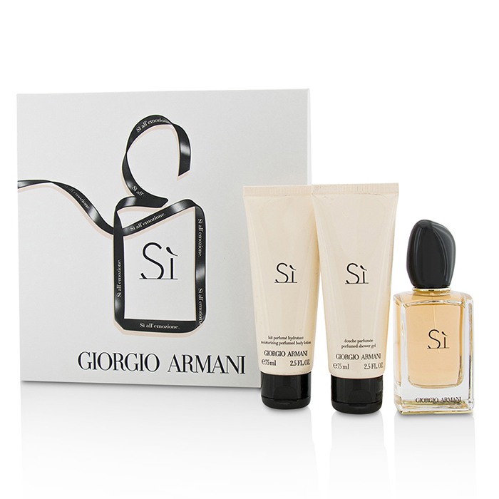 Giorgio Armani Si Coffret: Eau De Parfum Spray 50ml/1.7oz + Loción Corporal 75ml/2.5oz + Gel de Ducha 75ml/2.5oz 3pcsProduct Thumbnail