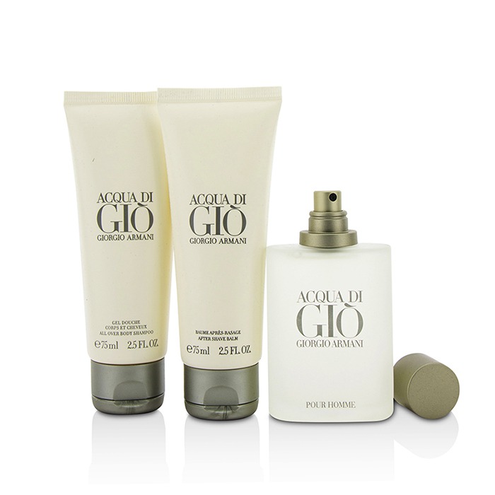 Giorgio Armani Acqua Di Gio Coffret: Eau De Toilette Spray 50ml/1.7oz + All Over Body Shampoo 75ml/2.5oz + After Shave Balm 75ml/2.5oz 3pcsProduct Thumbnail