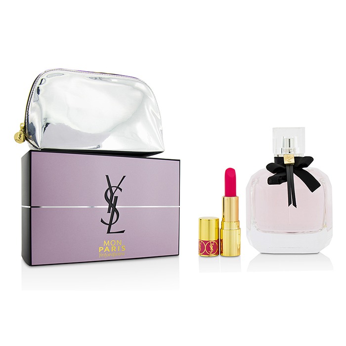 Yves Saint Laurent Mon Paris Coffret: Eau De Parfum Spray 90ml/3oz + Mini Lipstick + Tas 2pcs+pouchProduct Thumbnail