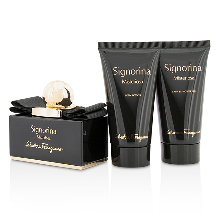 サルヴァトーレ フェラガモ Salvatore Ferragamo Signorina Misteriosa Coffret: Eau De Parfum Spray 50ml/1.7oz + Body Lotion 50ml/1.7oz + Bath & Shower Gel 50ml/1.7oz 3pcsProduct Thumbnail