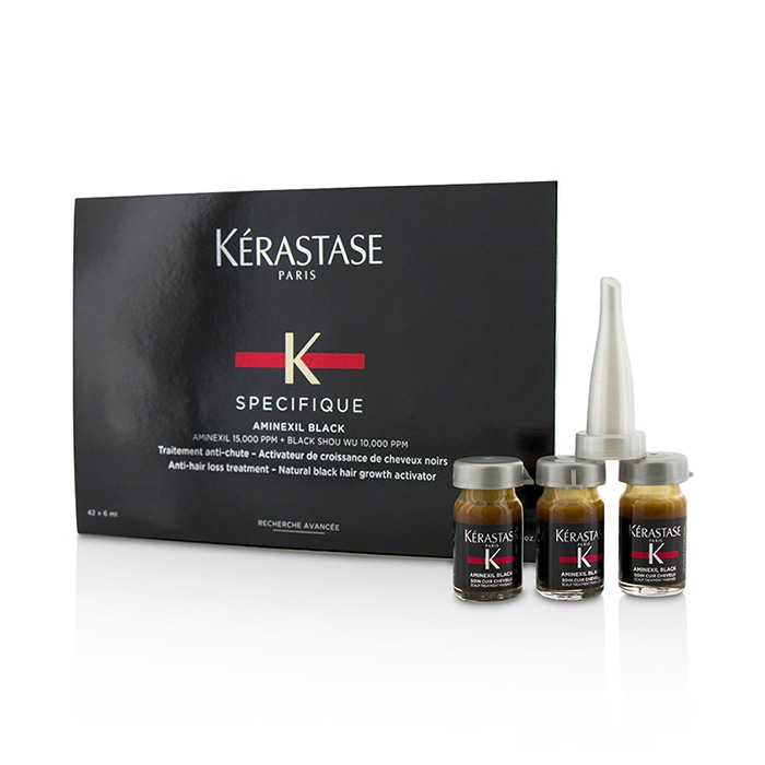 Kerastase Specifique Aminexil Black Anti-Hair Loss Treatment - Scalp Treatment Massage 42x6ml/0.2ozProduct Thumbnail