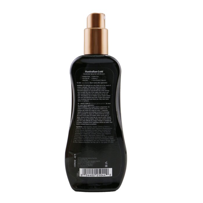 Australian Gold Dark Tanning Gel Spray Acelerador Con Bronceador Instantáneo 237ml/8ozProduct Thumbnail
