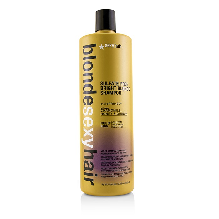 Sexy Hair Concepts Szampon do włosów Blonde Sexy Hair Sulfate-Free Bright Blonde Shampoo (For Blonde, Highlighted and Silver Hair) 1000ml/33.8ozProduct Thumbnail