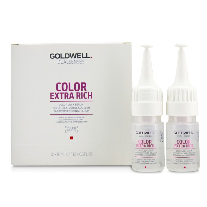 Goldwell Dual Senses Color Extra Rich Color Lock Serum (Luminosity For Coarse Hair) סרום לשמירה על צבע השיער - עבור שיער עבה 12x18ml/0.6ozProduct Thumbnail