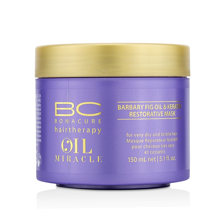 Schwarzkopf BC Oil Miracle Barbary Fig Oil & Keratin Restorative Mask (For Very Dry and Brittle Hair) מסכה עבור שיער יבש ושביר 150ml/5.1ozProduct Thumbnail