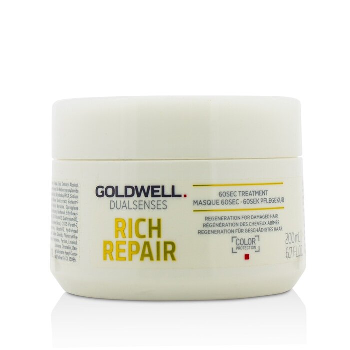Goldwell Dual Senses Rich Repair 60Sec Treatment (Regeneration For Damaged Hair) טיפול לחידוש שיער פגום 200ml/6.7ozProduct Thumbnail
