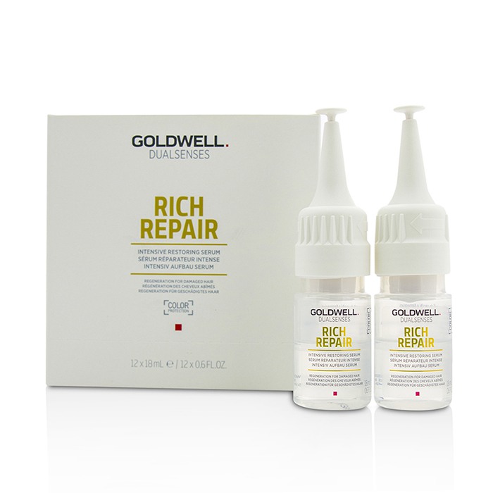 Goldwell Dual Senses Rich Repair Intensive Restoring Serum (Regeneration For Damaged Hair) 12x18ml/0.6ozProduct Thumbnail