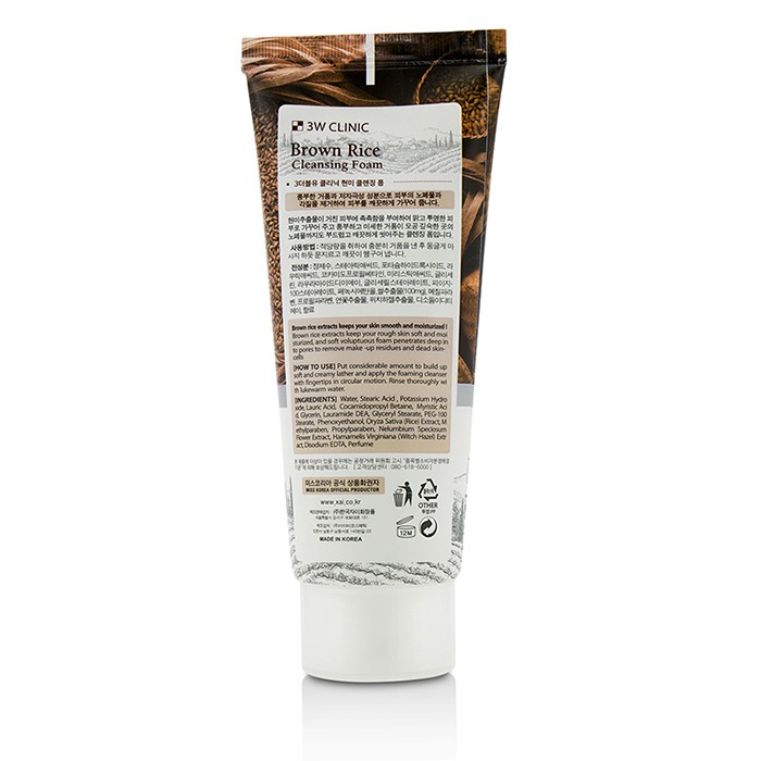 3W诊所  3W Clinic 洗面奶Cleansing Foam - Brown Rice 100ml/3.38ozProduct Thumbnail
