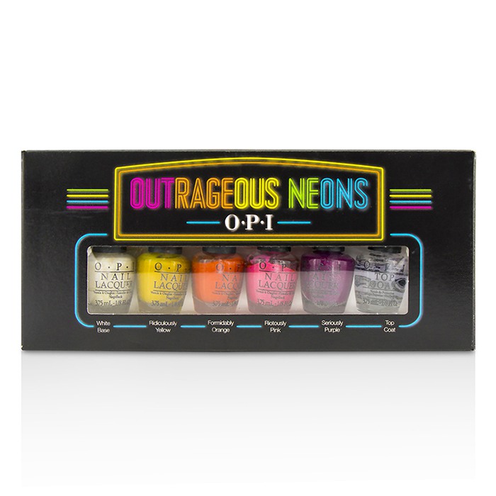 O.P.I Outrageous Neons Mini Nail Lacquer Set 6pcsProduct Thumbnail