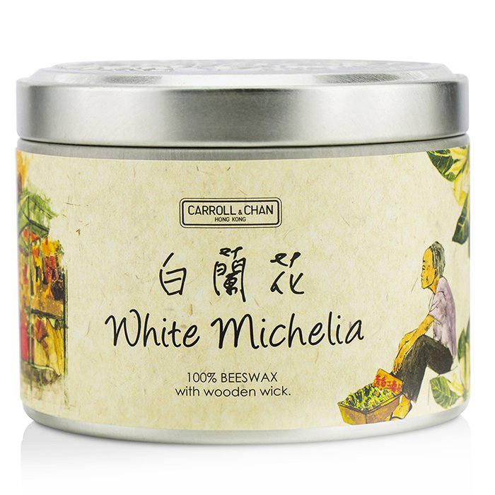 The Candle Company 錫罐100％蜂蠟木芯蠟燭 - 白含笑花Tin Can 100% Beeswax Candle with Wooden Wick - White Michelia (8x5) cmProduct Thumbnail