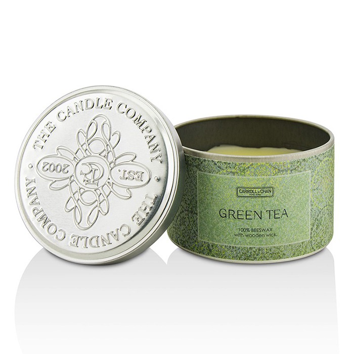 캔들 컴퍼니 The Candle Company Tin Can 100% Beeswax Candle with Wooden Wick - Green Tea (8x5) cmProduct Thumbnail