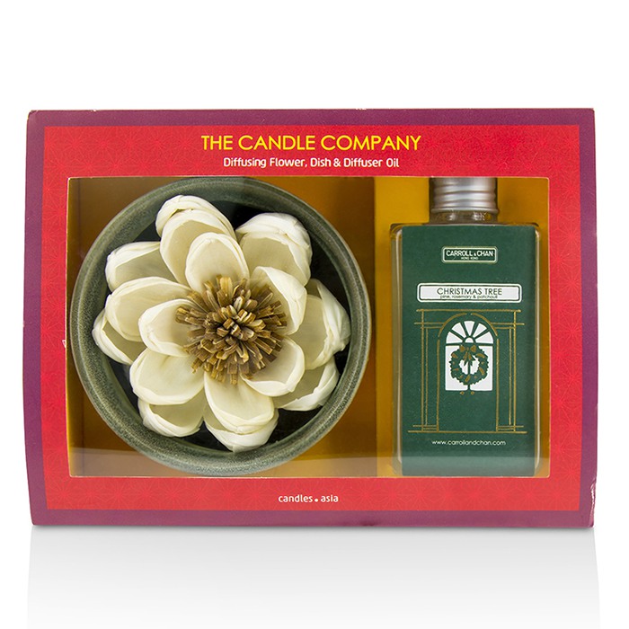 The Candle Company Christmas Tree Diffuser Flower Coffret: Diffusing Flower + Dish + Difusor de Aceite 100ml 3pcsProduct Thumbnail