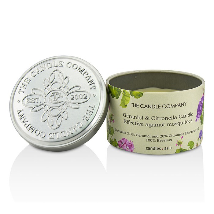 The Candle Company Tin Can 100% Beeswax Candle with Wooden Wick - Geraniol & Citronella (8x5) cmProduct Thumbnail