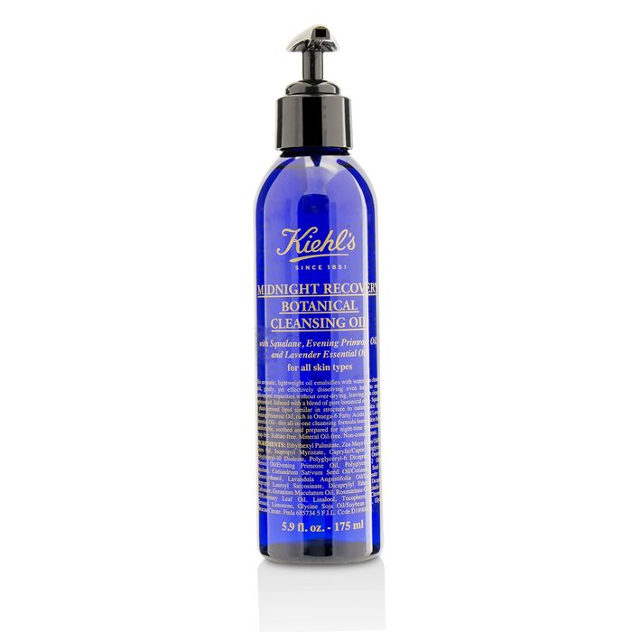Kiehl's Midnight Recovery Botanical Cleansing Oil - For All Skin Types שמן ניקוי לכל סוגי העור 175ml/5.9ozProduct Thumbnail