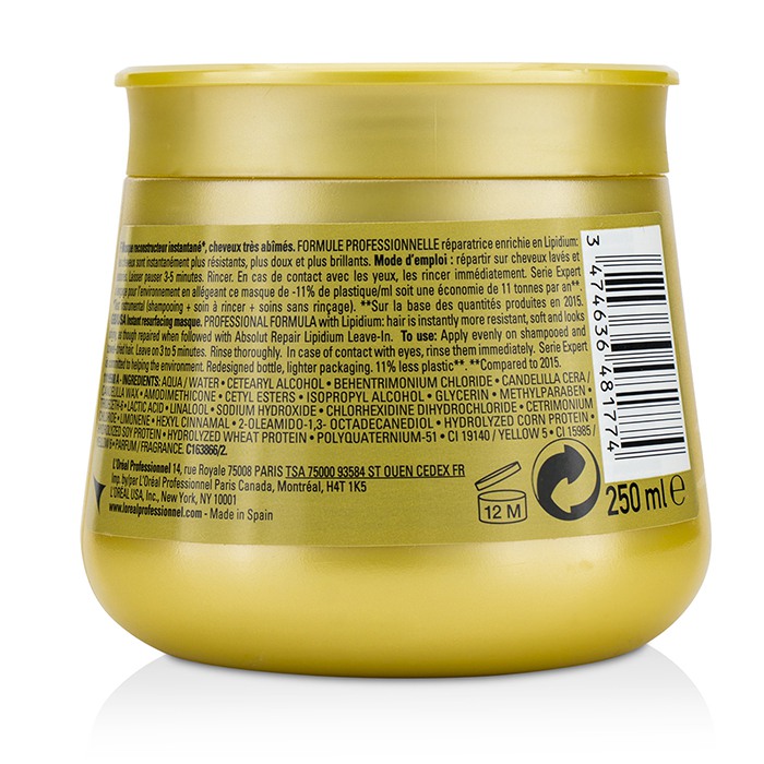 L'Oreal Professionnel Serie Expert - Absolut Repair Lipidium Instant Resurfacing Masque - Rinse Out 250ml/8.4ozProduct Thumbnail