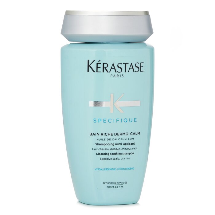 Kerastase Specifique Bain Riche Dermo-Calm Cleansing Soothing Shampoo (Sensitive Scalp, Dry Hair) שמפו משכך עבור קרקפת רגישה ושיער יבש 250ml/8.5ozProduct Thumbnail