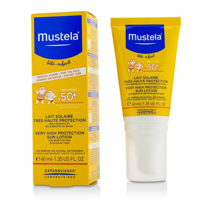 Mustela غسول فائق الوقاية للشمس SPF50+ - للبشرة الحساسة للشمس وغير القابلة للاحتمال 40ml/1.35ozProduct Thumbnail