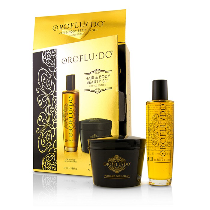 Orofluido Hair & Body Beauty Set: Beauty Elixir 100ml + Perfumed Body Cream 175ml (Box Slightly Damaged) 2pcsProduct Thumbnail