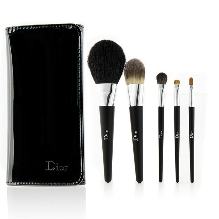 Christian Dior Backstage Brushes Professional Finish Travel Brush Set Edition Voyage (Powder, Fluid Foundation, Eyeshadow, Eyeliner, Lip) 5pcs+1bagProduct Thumbnail