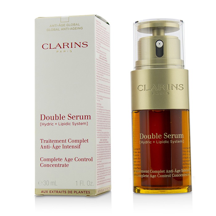 Clarins Double Serum (Hydric + Lipidic System) Complete Age Control Concentrate (Box Slightly Damaged) 30ml/1ozProduct Thumbnail