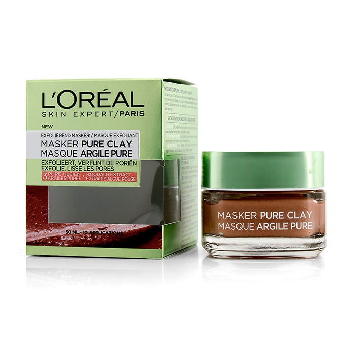 L'Oreal 萊雅 礦物泥深層清潔面膜 Skin Expert Pure Clay Mask-去角質收毛孔 50ml/1.7ozProduct Thumbnail