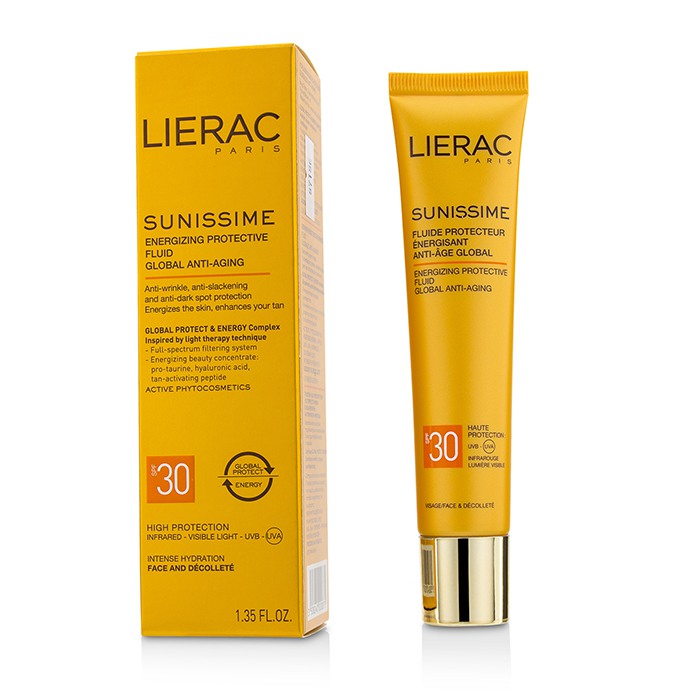 Lierac 黎瑞 抗老活力防曬乳SPF30 Sunissime Global Anti-Aging Energizing Protective Fluid SPF30 For Face & Decollete 40ml/1.35ozProduct Thumbnail